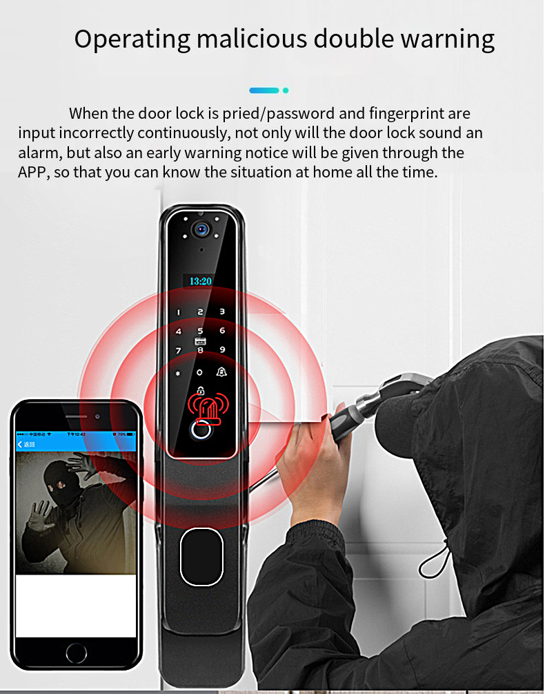 Multifunctional door lock smart electronic cat's eye induction remote control lithium battery  beautiful intelligent locks doors