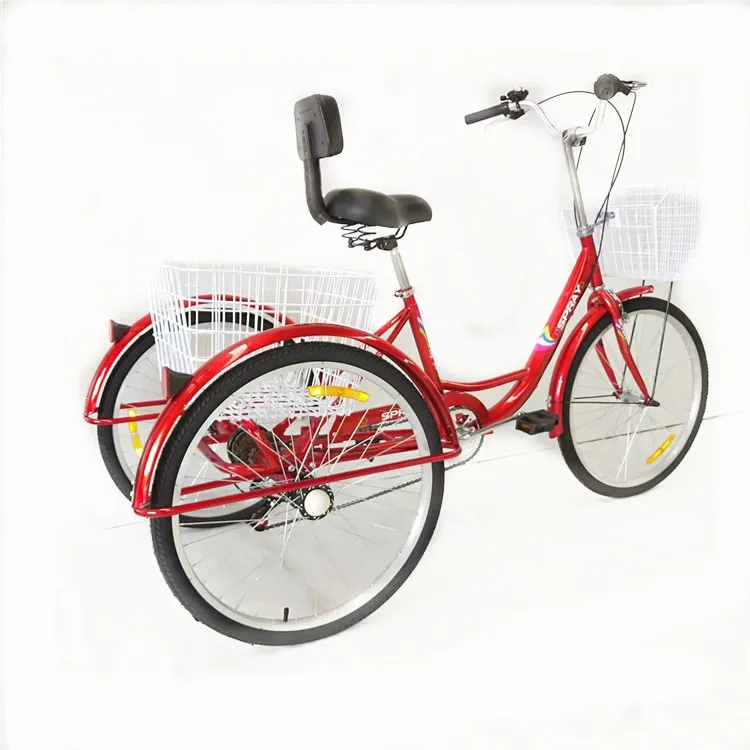 Cuadro de aluminio para bicicleta de carga de 20 pulgadas, pieza de 3 ruedas oem, triciclo para adulto de tres ruedas rick, China