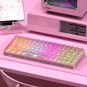 Transparent Programmable Ergonomic Wireless USB Gaming Mechanical <strong>Keyboard</strong> 2.4Ghz for Bluetooth <strong>Computer</strong> Accessories