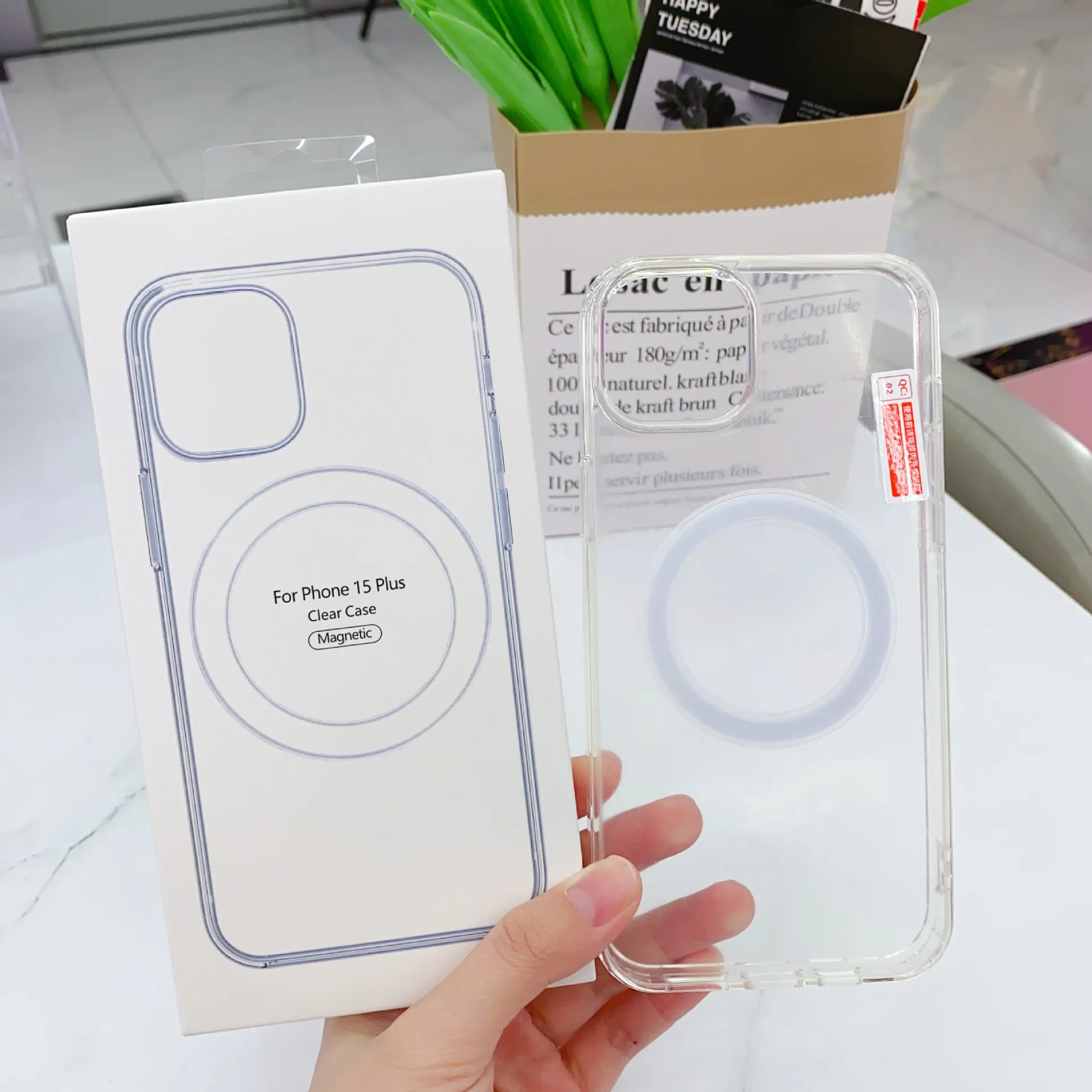 Crystal Clear Magnetic Acrylic PC Funda transparente para teléfono móvil para Iphone 15 Pro Max funda transparente para Iphone 14 Pro Max Case