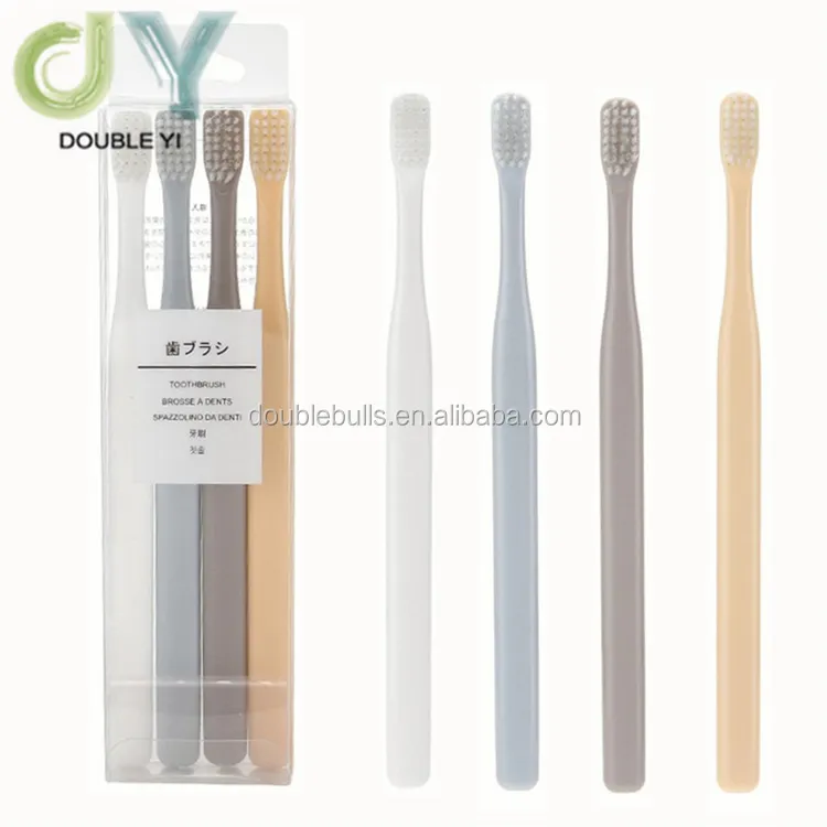 Wholesale Teeth Care Soft Bristles Toothbrush Family Set Adult Toothbrushes 4pcs Pack Travel Kit Toothbrush