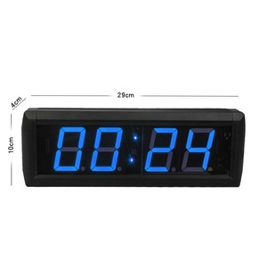 Fertigen Sie kunden spezifische 2,3-Zoll-Blau-Display-LED-Wanduhr an der Wand - Product Image 1
