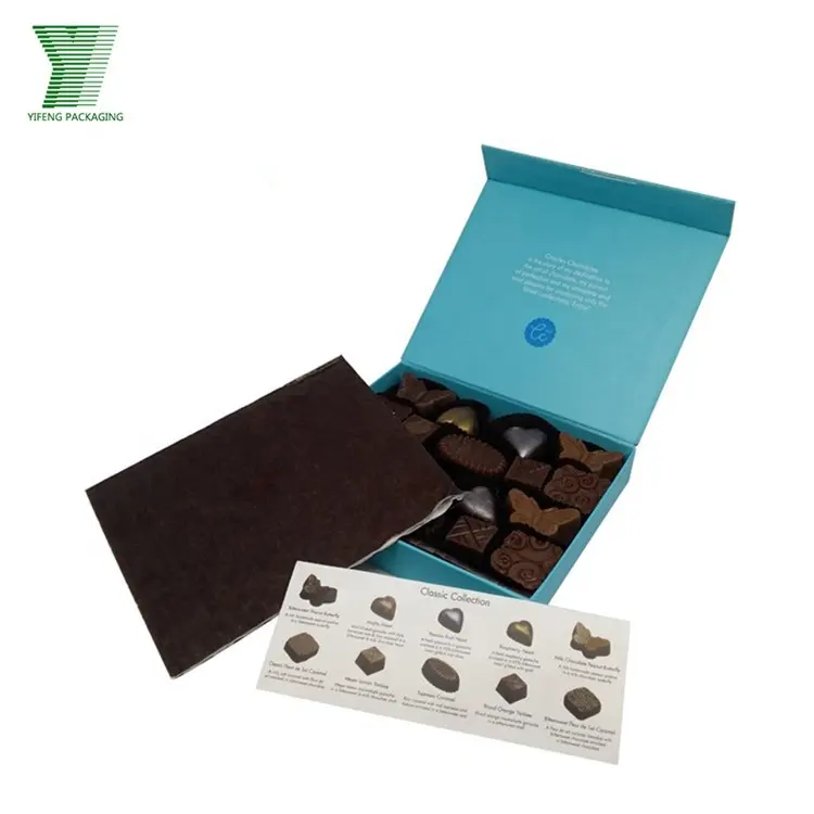 Embalaje de cartón rígido personalizado, cierre magnético, logotipo impreso, Cajas de Regalo de chocolate, embalaje de dulces, Caja de galletas de diseño de lujo