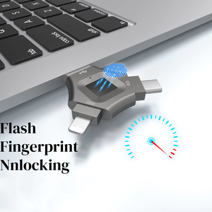 2025 caliente USB3.0 interfaz tipo C PC teléfono cifrado de disco de doble propósito desbloqueo de huellas dactilares Flash Drive 4G 128G 256G 512G PenDrive - Product Image 5