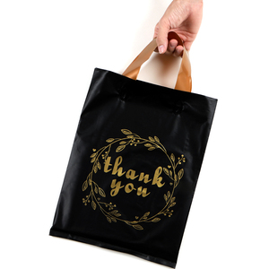 गर्म बिक्री उच्च गुणवत्ता कस्टम धन्यवाद प्लास्टिक पैकेजिंग बैग लोगो के साथ कपड़े खरीदारी बैग के लिए - Product Image 2