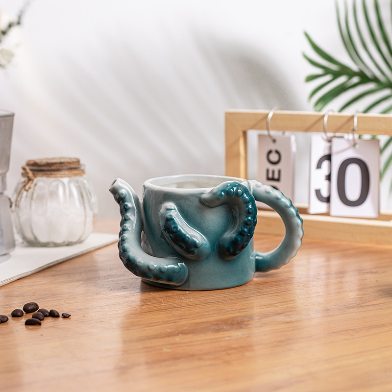 Tasse pieuvre bleue (tasse unique)
