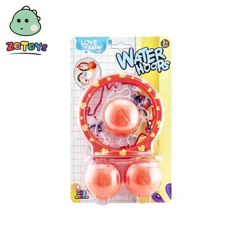 Zhiqu ชุดของเล่นสำหรับอาบน้ำเด็ก5ปีชุดลูกบอลบาสเก็ตบอลของเล่นสำหรับอาบน้ำเด็กวัยหัดเดิน