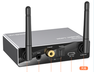HG 6 in 1 BT5.3 Blueteeth Receiver Transmitter Digital to Analog Audio Converter With Audio <strong>Output</strong> USB Playback AUX Adapter - Product Image 1