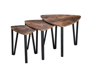 XINSHIYI-Mesas de café anidadas, Juego de 3 mesas auxiliares vintage - Product Image 1
