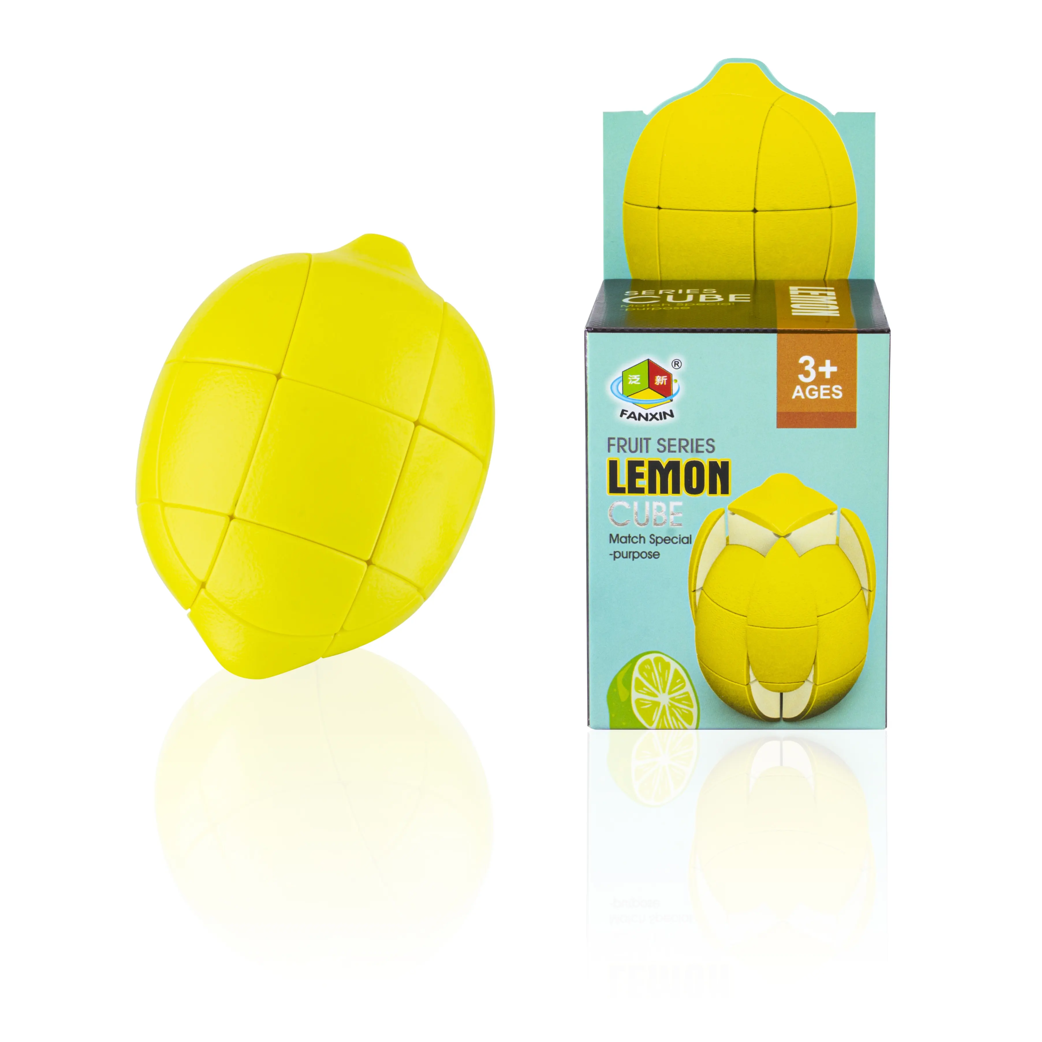Cubo mágico de velocidad de fruta creativa de limón para niños y adultos rompecabezas juguetes sensoriales rompecabezas juegos fidgets