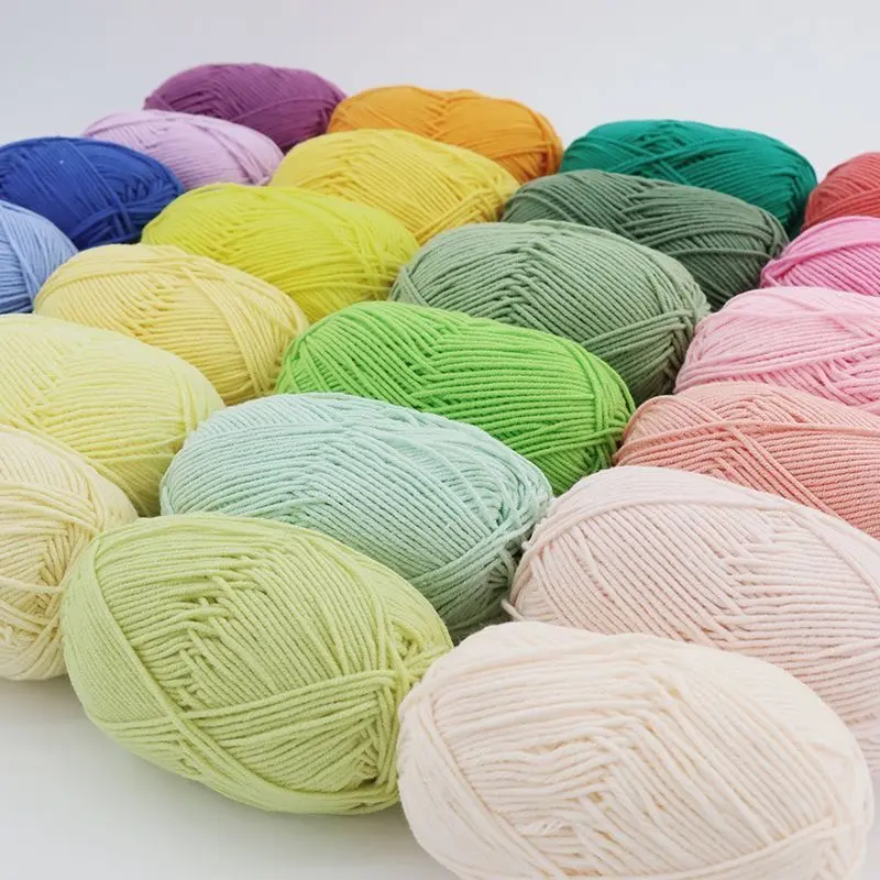 Bán Buôn Màu Sắc Khác Nhau Mềm Chunky Sợi 4ply 5ply Bé Sữa Bông Sợi Cho Crochet