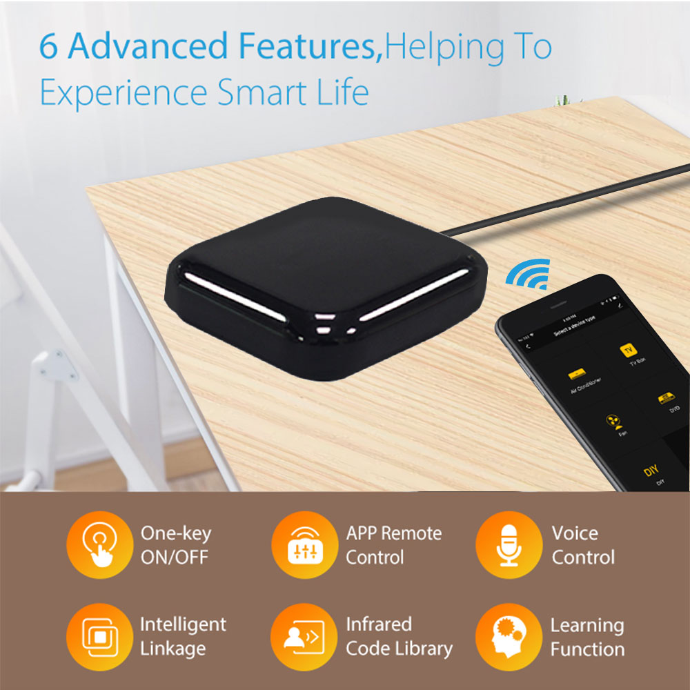 Tuya WiFi infrared remote controller is suitable for air conditioning TV mini smart home infrared universal remote controller