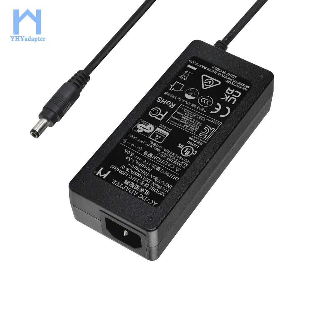 100-240v 1.0a 50-60hz adattatore 15v AC/DC di Commutazione di Alimentazione Da Tavolo Top adattatore di alimentazione del Trasformatore 15VDC 6A 15v 90w ac/dc power supply