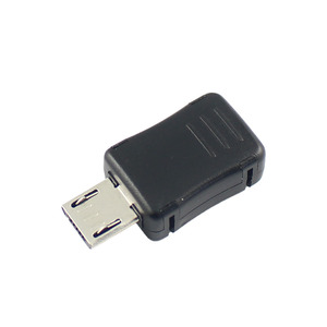 带塑料盖的微型USB 2.0连接器公插孔5针b型插头插座 - Product Image 1