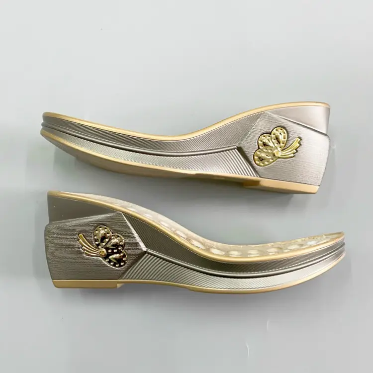 Suelas de zapato de material PU para diseño de suela de ganchillo para mujer