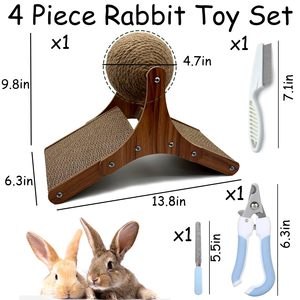 Juguete para rascar conejos Sisal Rabbit Scratching Scratch Cardboard Pad Pet Juguete interactivo para uso en interiores - Product Image 2
