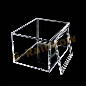 Protetor de acrílico para funko pop box, 6mm, empilhável, com fechamento magnético