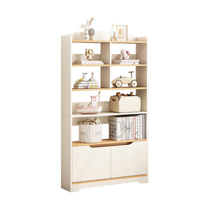 Özelleştirilmiş modern kitaplık tasarım ahşap vitrin basit kitaplık ahşap kütüphane kitap rafı arka panel ile endüstriyel kitaplar - Product Image 1
