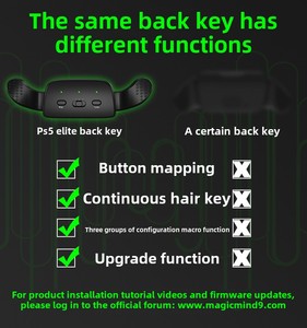 Double Back Clip Elite Back Button Griff Back Clip Rückseite Programmier bare Taste Mapping Burst Macro für PS5 Game Controller - Product Image 4