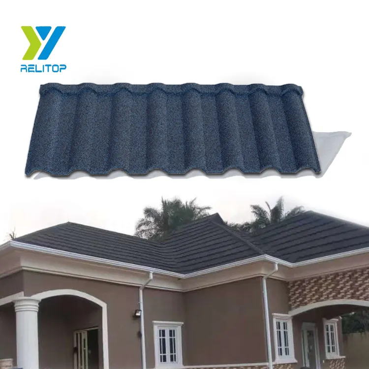 Milano Type Stone Coated Metal Roofing Tile For Mobile House Shingle Victorian House Villa Corrugated Metals Roofing Sheet