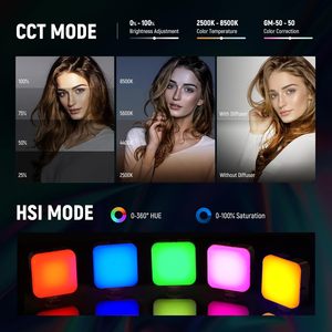 Neewer CRI97 + 2500K-8500K 17ฉาก2000mAh ไฟกล้อง LED 2แพ็ค RGB62ไฟวิดีโอ RGB แม่เหล็กพร้อมการควบคุมแอพ