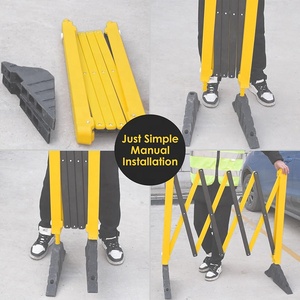 Rào chắn có thể mở rộng cổng an toàn hàng rào có thể thu vào rào cản tạm thời bảo vệ kiểm soát đám đông linh hoạt với chân đế nặng - Product Image 5