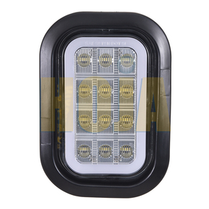 5.3 X3.4 Inch Rectangular LED Tail Light With Neon Glow, STOP/TAIL/TURN 12V/<strong>24V</strong> LED Rear <strong>Lamp</strong> for Truck Trailer SAE/DOT/FMVSS108 - Product Image 5