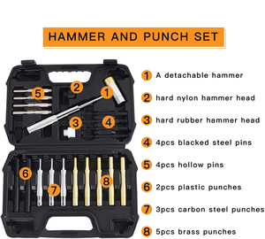 Çekiç ve Punch seti smith Tool Kit ile deforme olmayan malzeme pirinç saklama kutusu yükseltilmiş - Product Image 2
