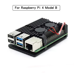 <strong>Raspberry</strong> <strong>Pi</strong> 4 Aluminum <strong>Case</strong> with Dual Cooling Fan Metal Shell Black Enclosure for RPI <strong>Raspberry</strong> <strong>Pi</strong> 4B - Product Image 4