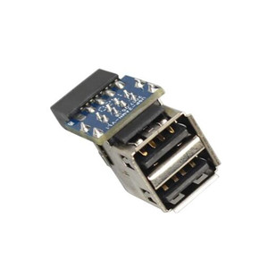 9针主板至2端口USB2.0双USB A 9针母适配器转换器印刷电路板卡扩展器内部计算机连接器 - Product Image 4