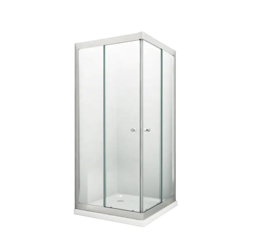 Vidro de banho deslizante chuveiro cabine bicicleta porta do banheiro completa chuveiro quarto