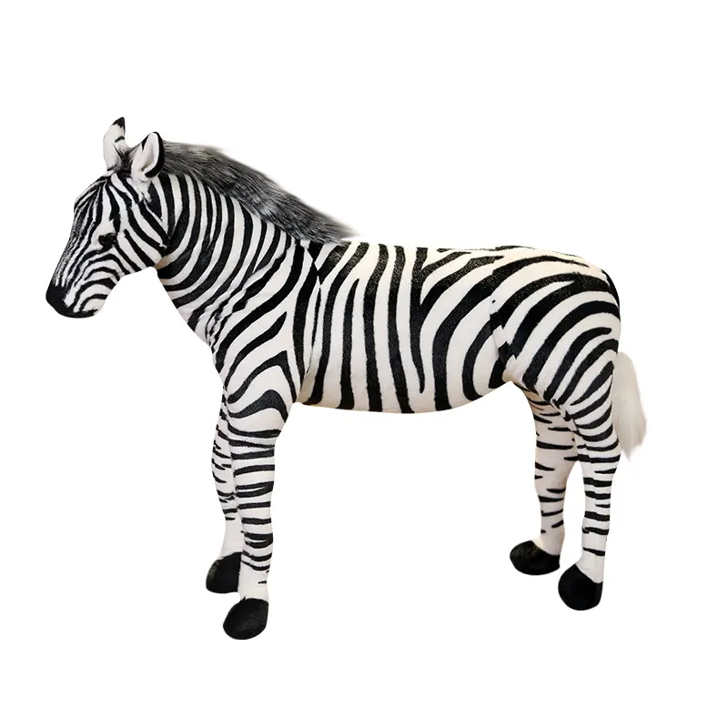 Jumbo simulierte Kuscheltier Spielzeug Fahrt auf Spielzeug Realistische Zebra Kid Spielzeug Peluche Soft Home Decoration Maskottchen Promotion Geschenk