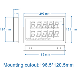 Modbus протокол 1,2 дюймов 5-значный цифровой 7-сегментный двухрядный светодиодный дисплей модуль - Product Image 2