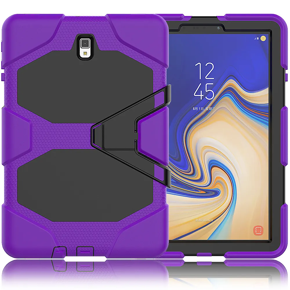 เคสซิลิโคนมีขาตั้งถอดได้สำหรับ Samsung Galaxy Tab S4 10.5 T830 T835ตัวป้องกันหน้าจอ