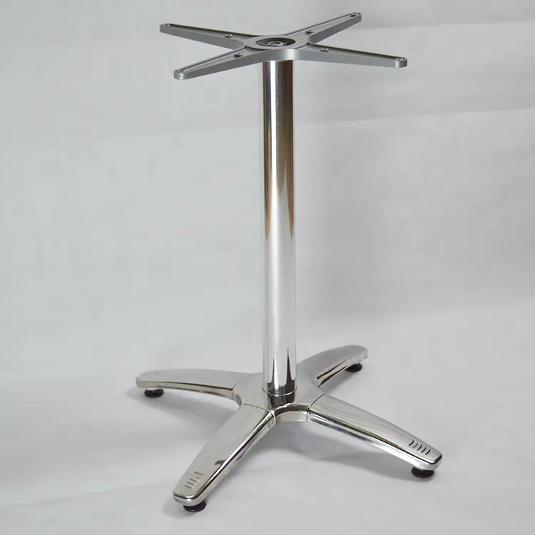Base de mesa de jantar de aço inoxidável, pernas, metal
