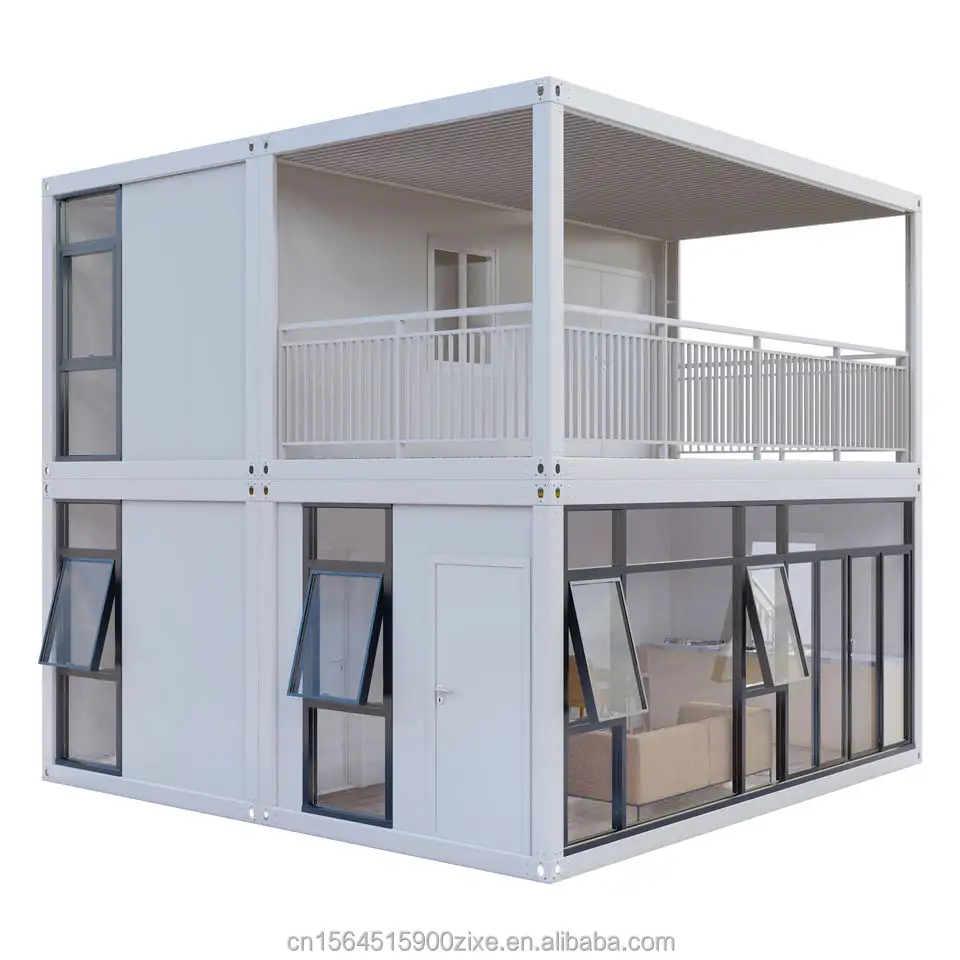 Prefab Steel Building 40Ft Prefab Villa House Frame Kit Easy To Assemble Container Home Prefab House For Sale Modular House