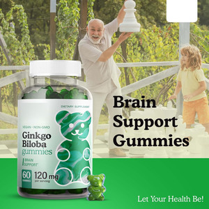 Ginko Biloba Gummies Healthcare Supplement zur Steigerung des Gedächtnisses Erhöhen Sie das Energien iveau und unterstützen Sie die Gehirn funktion - Product Image 2