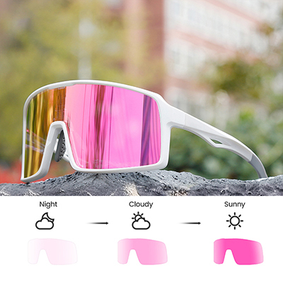 White frame+Pink Lenses