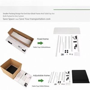 Mesa de trabajo de ordenador de oficina eléctrica de un solo motor moderna Marco de escritorio de Pie ajustable en altura para uso en el hogar y la Oficina - Product Image 3