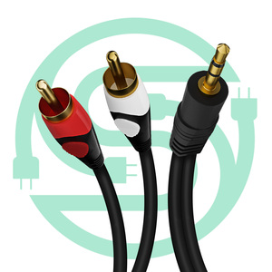 מחיר נמוך למכירה חמה עד 5m 2 rca כבל שמע 3.5mm כבל יציאה rca כבל שמע וידאו
