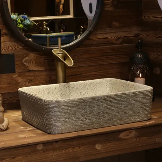 Xuuzao — lavabo en céramique beige, lavage à la main, haute qualité, lavabo de couleur moderne, bon marché