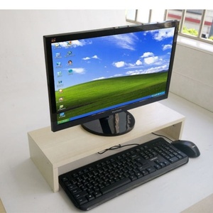Wooden <strong>Computer</strong> Stand Wooden <strong>Computer</strong> Monitor Heightening Stand Office Desktop Keyboard Storage Rack - Product Image 4