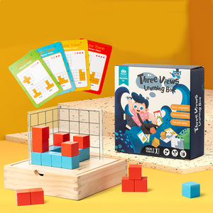 New Arrival Thinking Training Building Blocks for Students -Wooden 3D Cube Puzzle <strong>Logic</strong> <strong>Reasoning</strong> Educational Toy