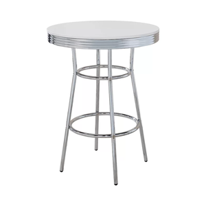 カスタマイズ屋外パブレストランダイニングブラックバーテーブルセットメタルラウンドハイテーブルとスツールセットバー - Product Image 6