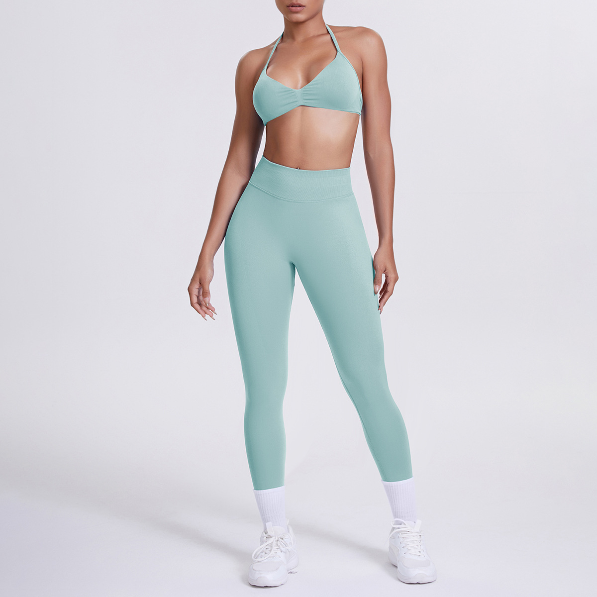 Conjunto de sujetador y pantalón - verde claro