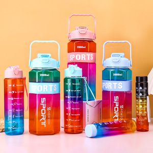 <span class=keywords><strong>2025</strong></span> giá bán buôn xách tay thể thao ngoài trời chai nước màu gradient với thời gian đánh dấu trực tiếp uống máy rửa chén an toàn - Product Image 4