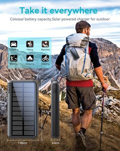 Banco de energía Solar con Cables integrados, 20000mAh, célula Solar de 30000mah, con 4 salidas USB C, 3 Entradas - Product Image 6