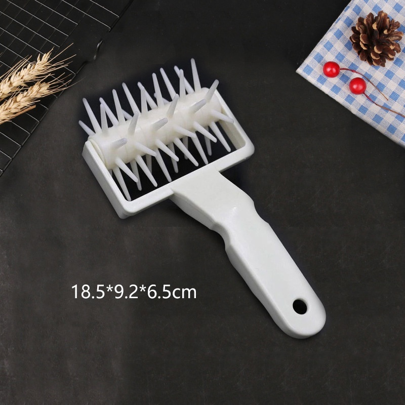 Spiked plastic wire-drawing hob medium