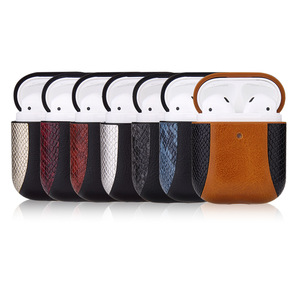 להיט צבע נחש עור דפוס Keychain Earbud טעינה כחול שן אוזניות מגן כריכה קשה מקרה עבור Airpods פרו 3 מקרה