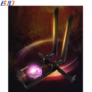 5374Mbps Wifi adaptörü PCI-E X1 kablosuz ağ kartı AX210 2.4G 5.8G 6G axax MU-MIMO BT5.3 WIFI6E soğutucu ve RGB Fan - Product Image 3